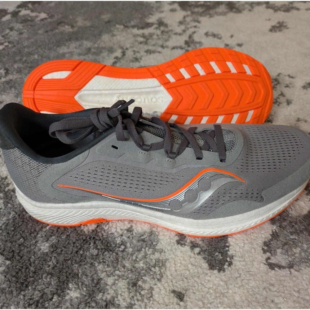 Saucony Freedom 4 Mens‎ Shoes Sz 10 Running Athletic Alloy Vizi Orange Sneakers